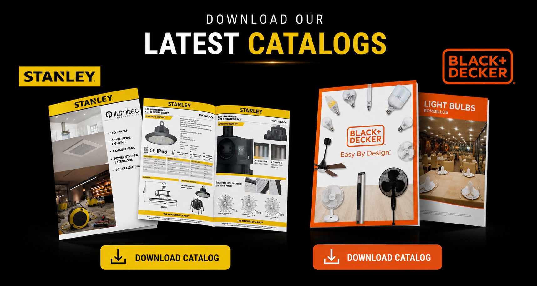 Download our latest Stanley and Black+Decker catalogs